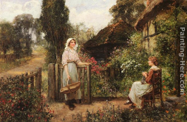 Friendly Neighbors painting - Henry John Yeend King Friendly Neighbors art painting